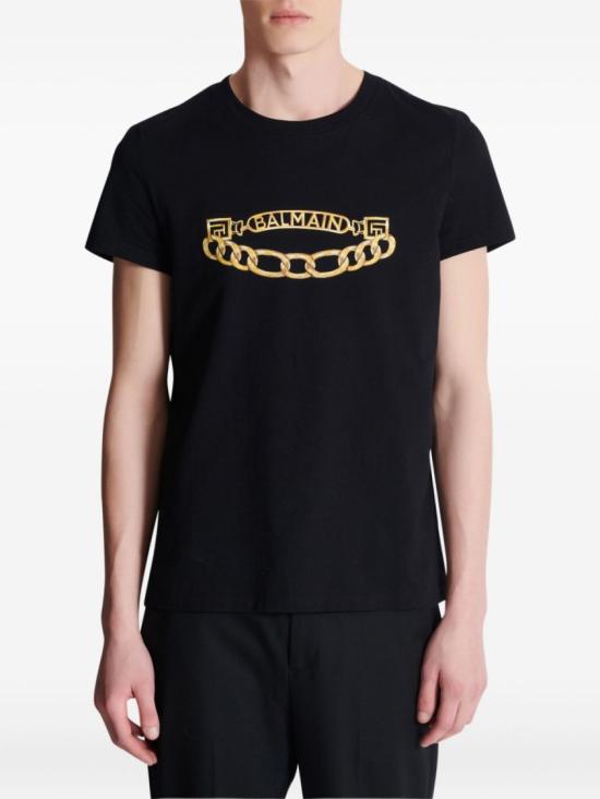25FW 발망 반팔 티셔츠 FH1EF000GE97 EAD Black - BALMAIN