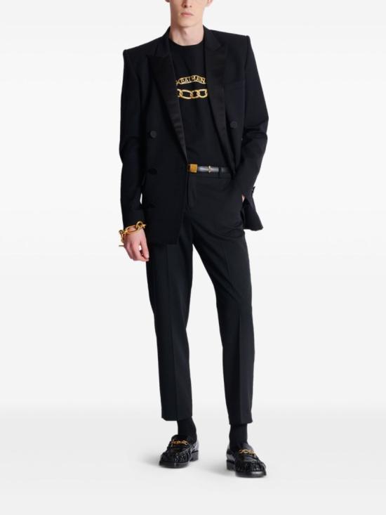 25FW 발망 반팔 티셔츠 FH1EF000GE97 EAD Black - BALMAIN