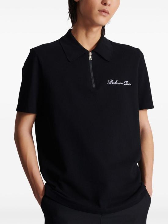 25FW 발망 폴로 티셔츠 DH1GC028BC78 EAB Black - BALMAIN