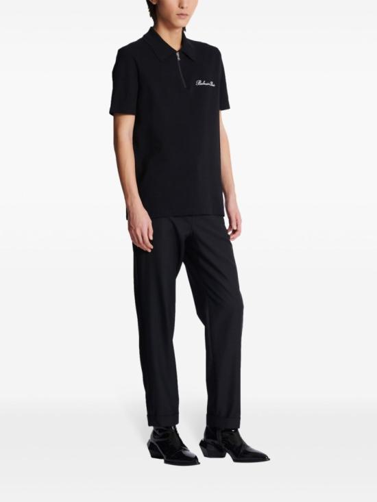 25FW 발망 폴로 티셔츠 DH1GC028BC78 EAB Black - BALMAIN