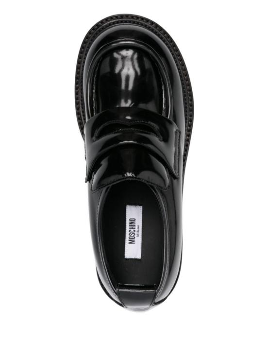  모스키노 플랫 슈즈 MA10734C1M MJ0 000 Black - MOSCHINO