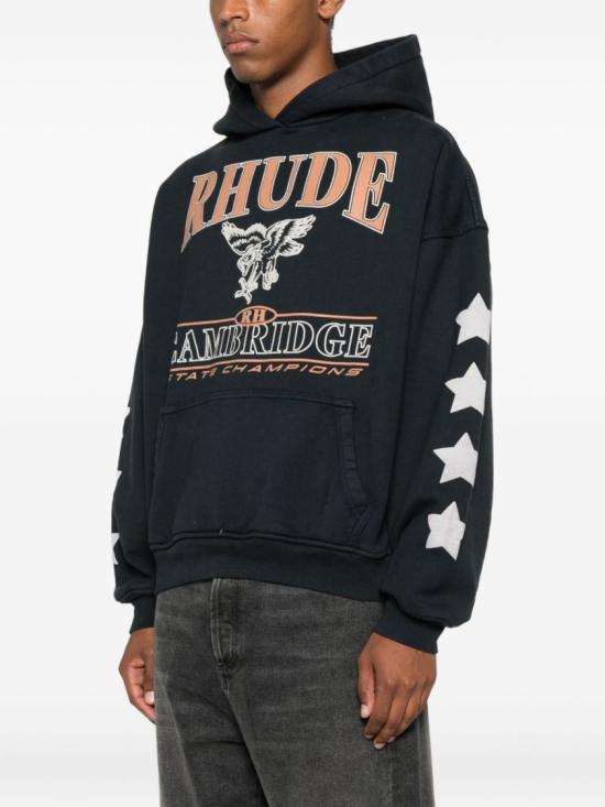 25FW 루드 후드 티셔츠 RHPF25HO10012 0027 Black - RHUDE