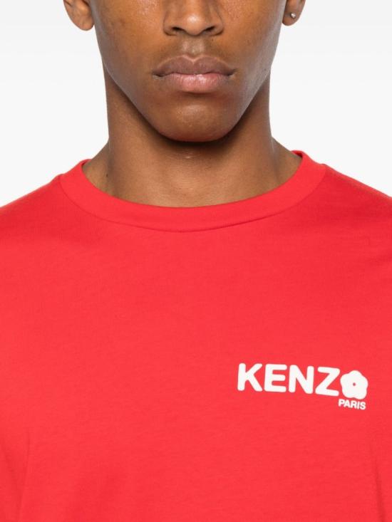 25FW 겐조 보케 플라워 2.0 티셔츠 FF55TS4894SG 21 Red - KENZO
