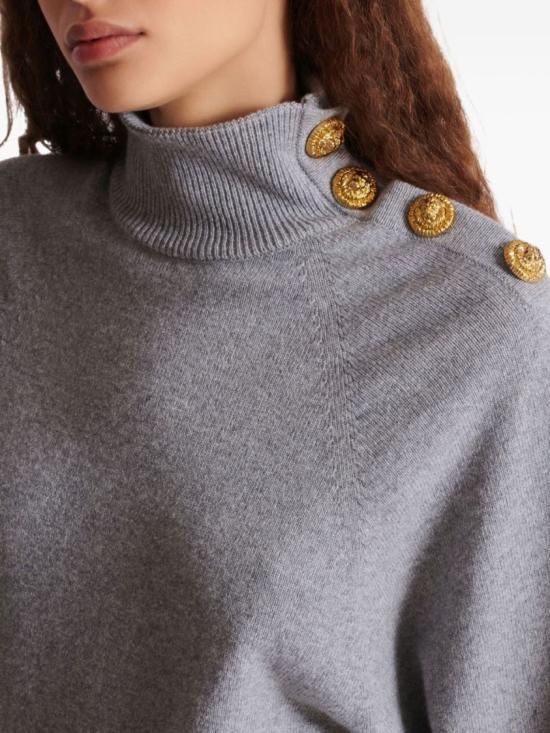 25FW 발망 미디 원피스 FF0R9382KI87 9UB Grey - BALMAIN