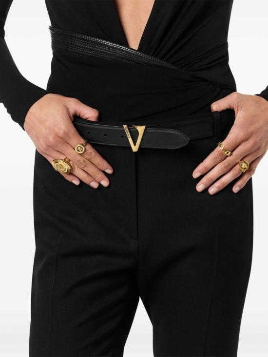 25FW 베르사체 레귤러 벨트 1022042 DV3T 1B00V Black - VERSACE