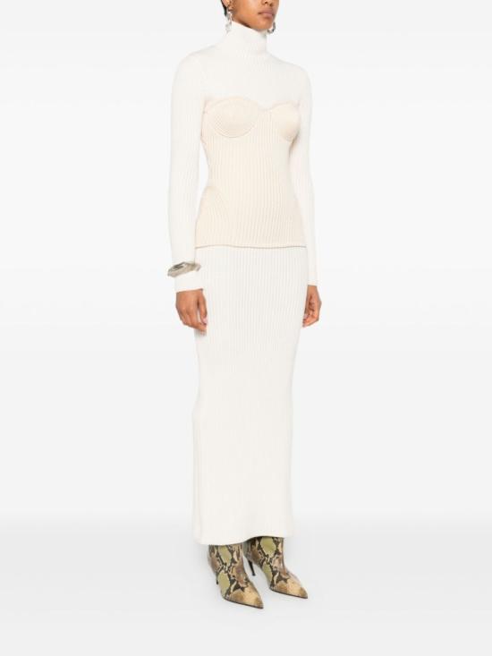 25FW 장 폴 고티에 롱 원피스 DR005 K001 0103 White - JEAN PAUL GAULTIER