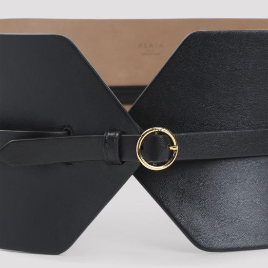 26SS 알라이아 와이드 벨트 AA1C331GCA332 Black - ALAIA