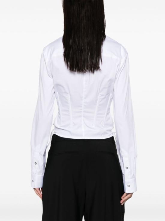 25FW 뮈글러 긴팔 티셔츠 25F1TO07642010 1000 White - MUGLER