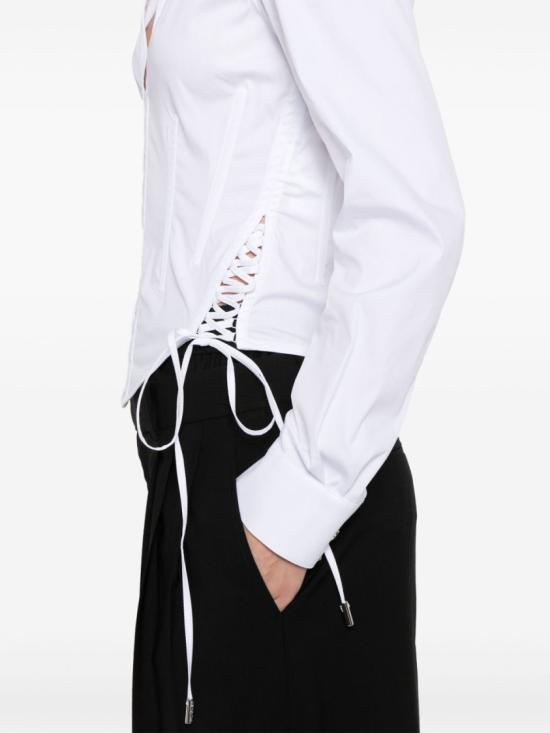 25FW 뮈글러 긴팔 티셔츠 25F1TO07642010 1000 White - MUGLER