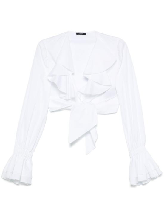 25SS 발망 블라우스 EF1HU296CB02 0FA White