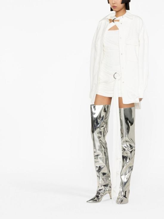  디 아티코 숏 스커트 231WCS122 E069 001 White - THE ATTICO