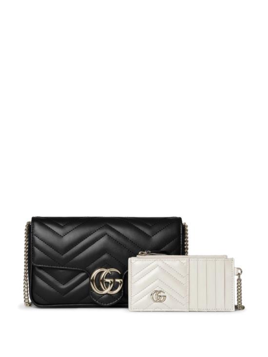 26SS 구찌 GG 마몽 스몰 숄더백 751526AAFPP1061 Black - GUCCI