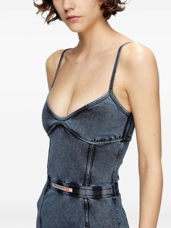 25FW 디젤 데님 원피스 A18358 0KIBY 01A Grey - DIESEL