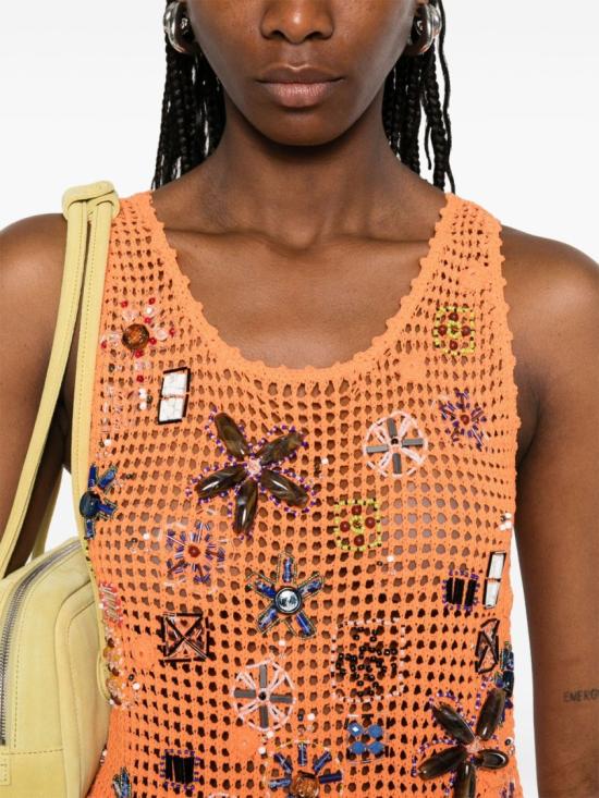 25SS 겐조 민소매 티셔츠 FF52PU7073BF 17 Orange - KENZO