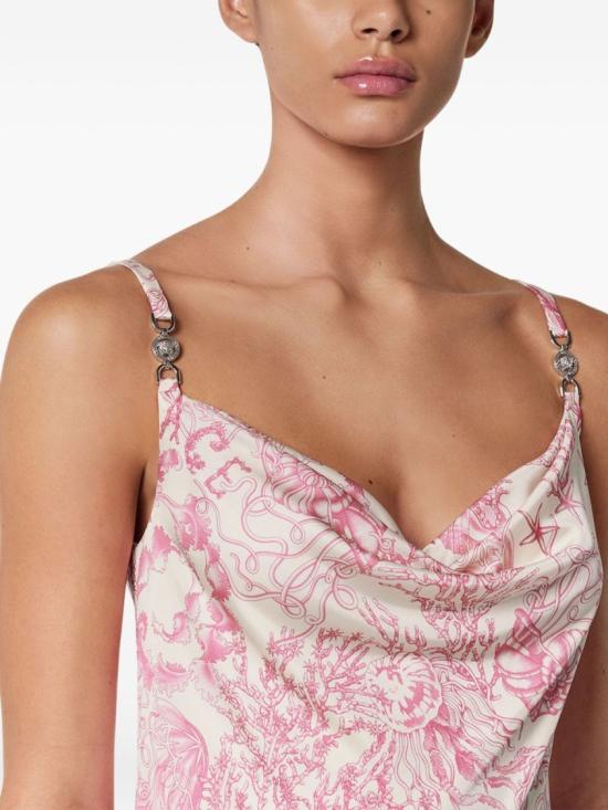 25FW 베르사체 숏 원피스 1021021 1A15223 5K660 Pink - VERSACE