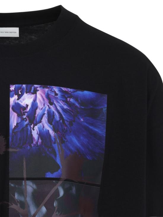 25FW 드리스 반 노튼 반팔 티셔츠 252 021120 2603 900 Black - DRIES VAN NOTEN