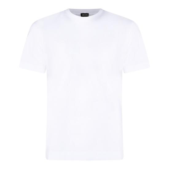 26SS 에르메네질도제냐 반팔 티셔츠 RUH360A3H765NLN00 White