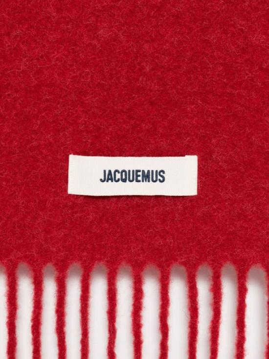 25FW 자크뮈스 프린지 울 스카프 ACU00572 BOT4032 480 Red - JACQUEMUS