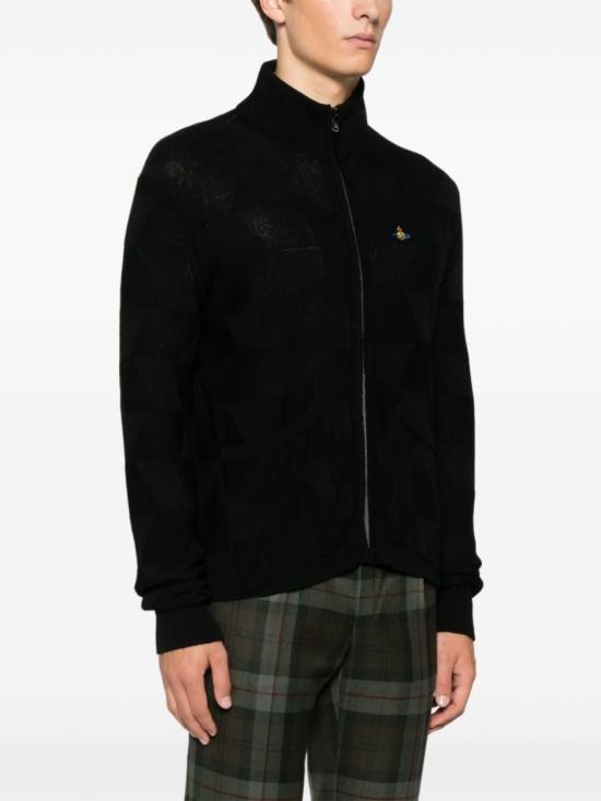 24FW 비비안웨스트우드 집업 니트 2701001T Y002M N401 Black - VIVIENNE WESTWOOD
