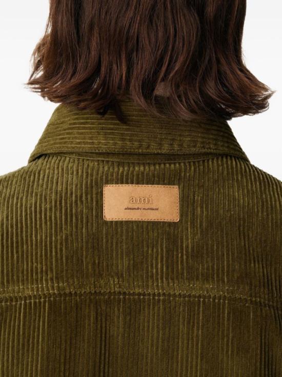 25FW 아미 긴팔 셔츠 USH793 C00131 298 Green - AMI