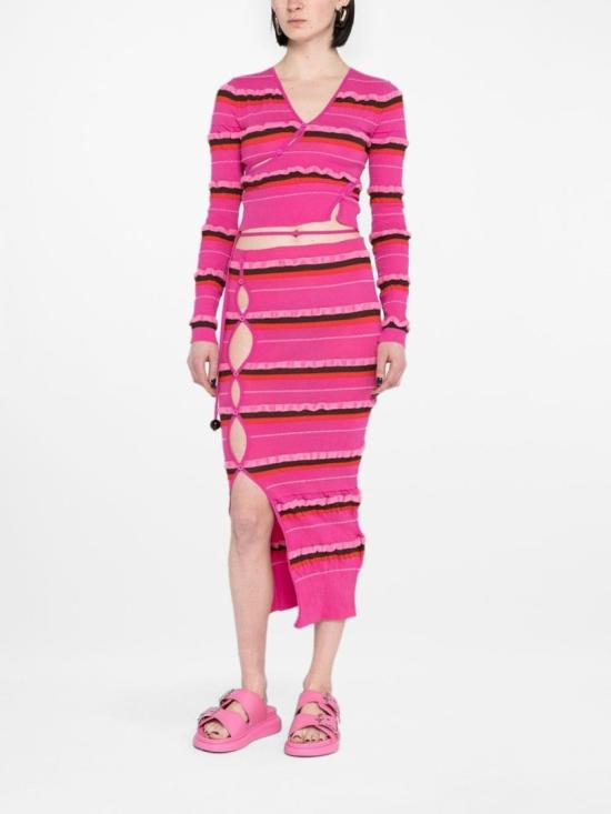  자크뮈스 롱 스커트 231KN129 2282 450 Pink - JACQUEMUS