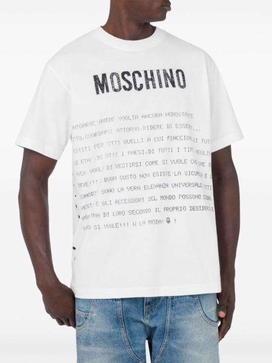 25SS 모스키노 반팔 티셔츠 A0717 0241 1001 White - MOSCHINO