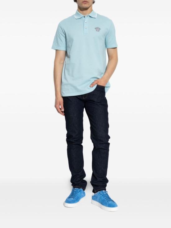 25FW 베르사체 폴로 티셔츠 1013906 1A14975 1VG40 Blue - VERSACE