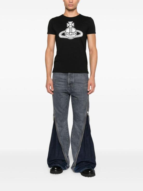 25FW 비비안웨스트우드 반팔 티셔츠 3G01004A J001M N401 Black - VIVIENNE WESTWOOD