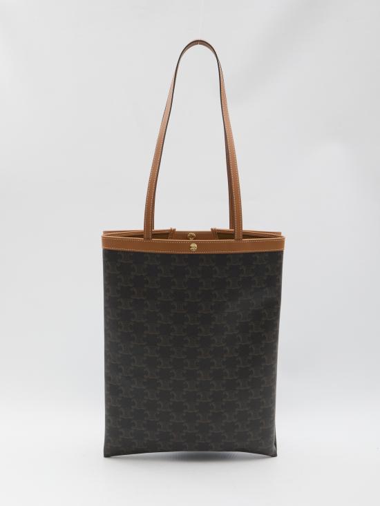 26SS 셀린느 미디움 플랫 쇼퍼백 트리옹프 캔버스 123832O90 BROWN - CELINE