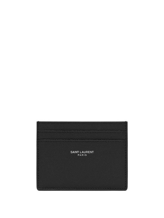 26SS 생로랑 그랑 드 뿌드르 엠보스드 레더 카드 케이스 375946BTY0N1000 Black