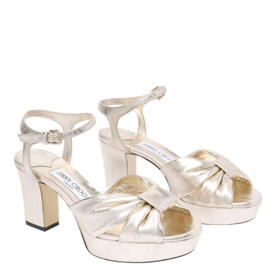 26SS 지미추 힐/펌프스 HELOISE 80 BYKLIGHT GOLD Golden - JIMMY CHOO