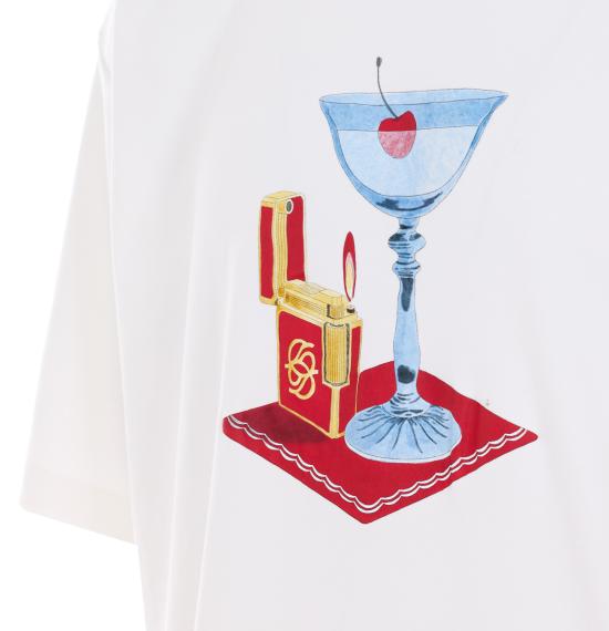 26SS 드롤드무슈 반팔 티셔츠 TS291 CO002OW White - DROLE DE MONSIEUR