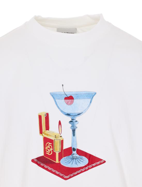 26SS 드롤드무슈 반팔 티셔츠 TS291 CO002OW White - DROLE DE MONSIEUR