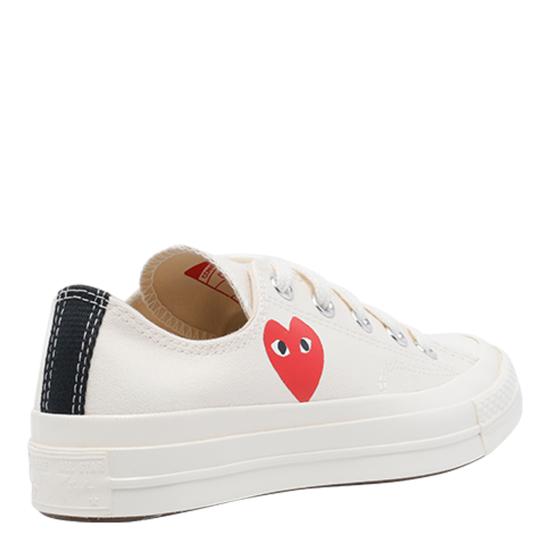 26SS 꼼데가르송 플레이 X 컨버스 스니커즈 K128W White - COMME DES GARCONS PLAY CONVERSE