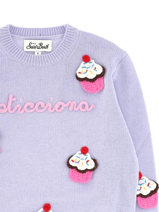 25FW [키즈] 세인트바쓰 캐시미어 니트 PRINCESS 02379I Pasticciona 24 patch - MC2 SAINT BARTH