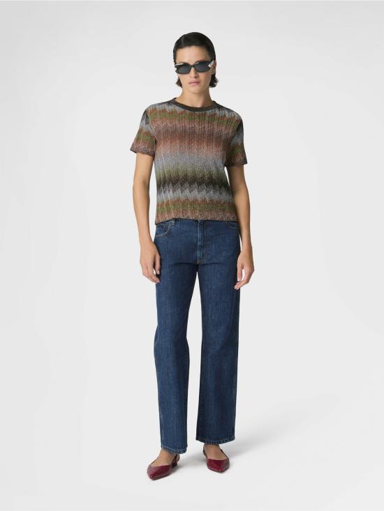 26SS 미소니 반팔 티셔츠 DS26SL01BR014S SM9YM MULTICOLOR TONES - MISSONI