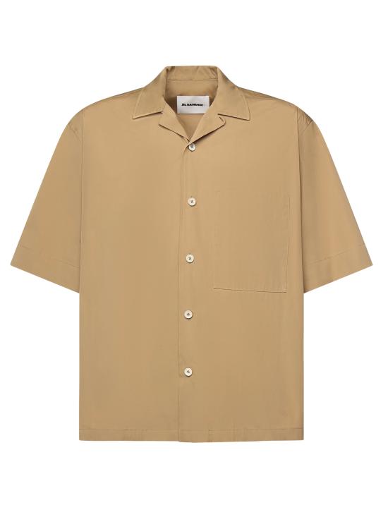 26SS 질샌더 반팔 셔츠 J47DL0189 J45292235 Hazelnut