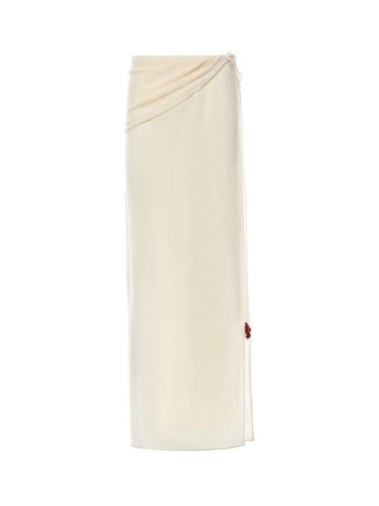 26SS 마그다뷰트림 롱 스커트 305426 White