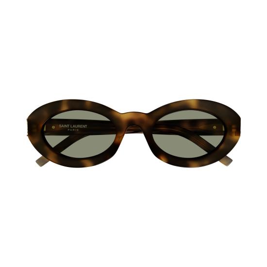 25FW 생로랑 선글라스 SL M136 002 HAVANA HAVANA GREEN - SAINT LAURENT