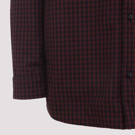 25FW 구찌 체크 깅엄 패딩 자켓 셔츠 836251 Z7ATD Burgundy - GUCCI