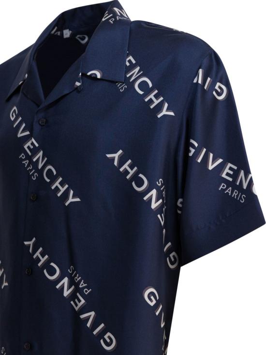 25FW 지방시 반팔 셔츠 BM616J1673 Blue - GIVENCHY