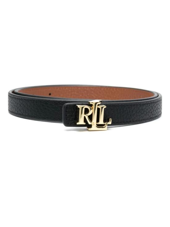 26SS 랄프 로렌 레귤러 벨트 412912038001 BLACK LAUREN TAN - RALPH LAUREN