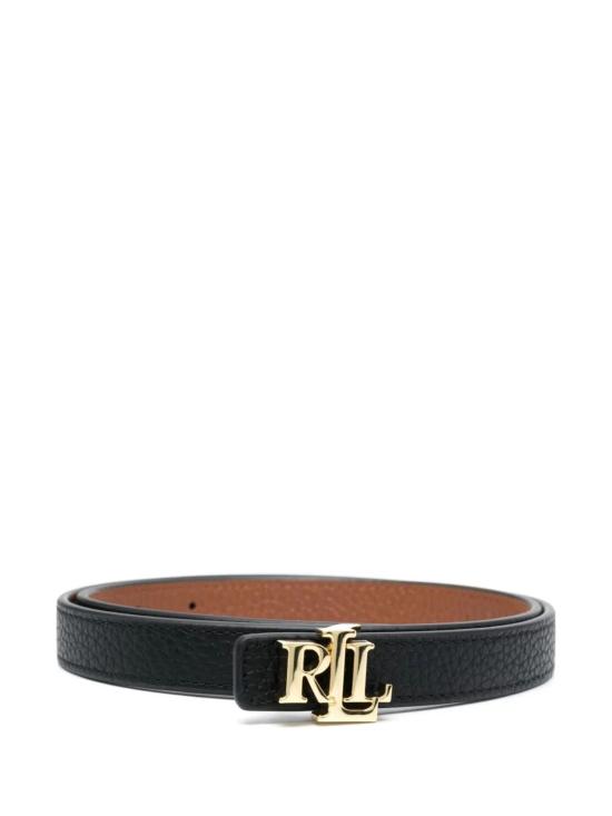 26SS 랄프 로렌 레귤러 벨트 412912038001 BLACK LAUREN TAN