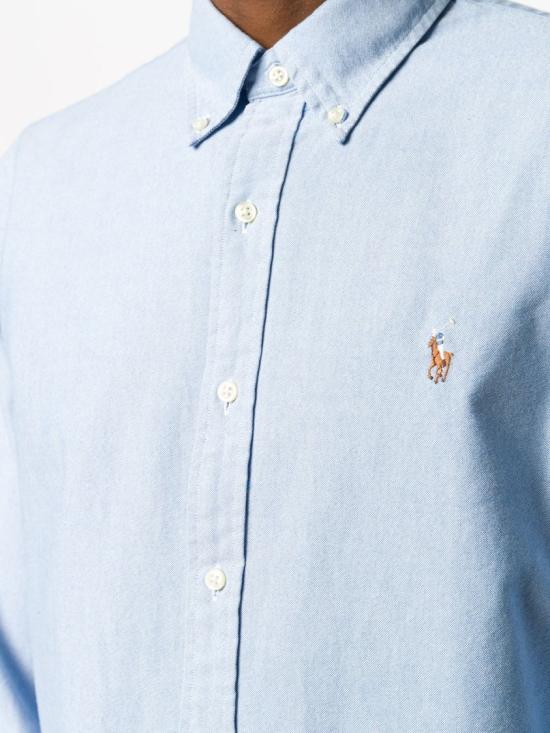 25FW 폴로 랄프로렌 컬러 포니 자수 커스텀 핏 버튼 다운 셔츠  710792041002 Blue - POLO RALPH LAUREN