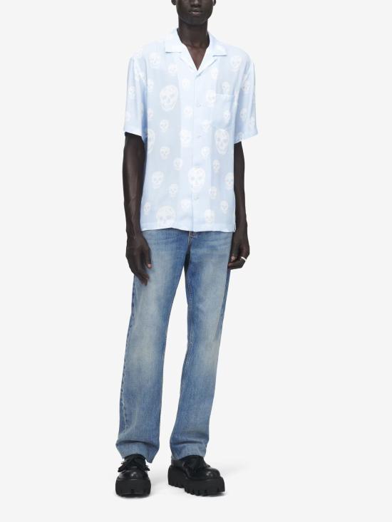26SS 알렉산더 맥퀸 반팔 셔츠 847304 QRACU4602 Clear Blue - ALEXANDER MCQUEEN