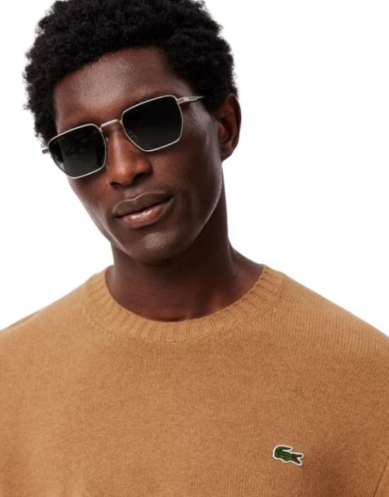 25FW 라코스테 방모 크루넥 스웨터 AH2916 Brown - LACOSTE