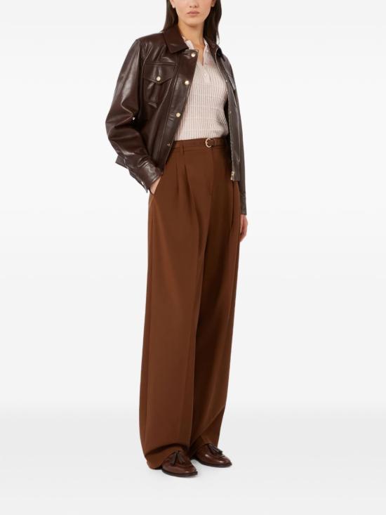 26SS 막스마라 스튜디오 스트레이트 팬츠 2616131081 MSTBACIO003 Brown - MAX MARA STUDIO