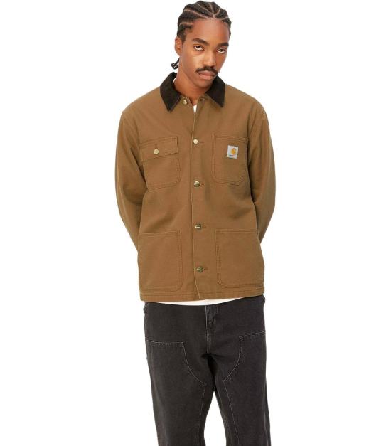 26SS 칼하트 WIP 디어본 캔버스 미시건 초어 코트 I031519 00S 02 S Brown - CARHARTT WIP