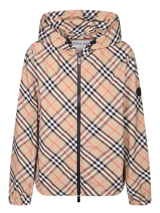 26SS 버버리 살콤 체크 후드 윈드브레이커 자켓 8110301 B9368 Beige