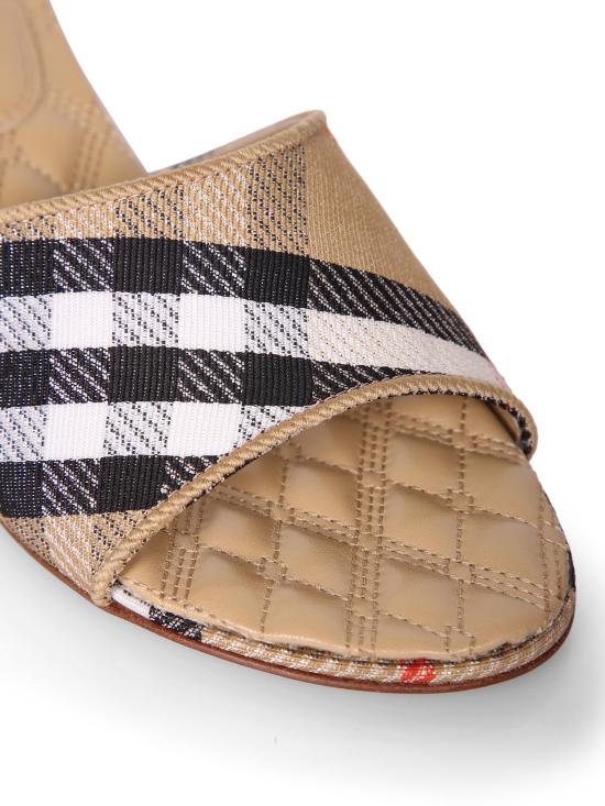 26SS 버버리 체크 패치 뮬 8119523 B9368 Beige - BURBERRY